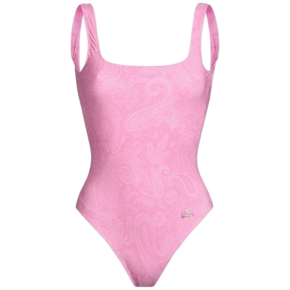 ETRO One-Piece Swimsuit with Paisley Print, Size 12, Pink, NWT - Picture 5 of 16